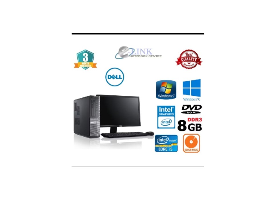 Dell i3 i5 2th Generation, 8GB DDR3 WIN 10